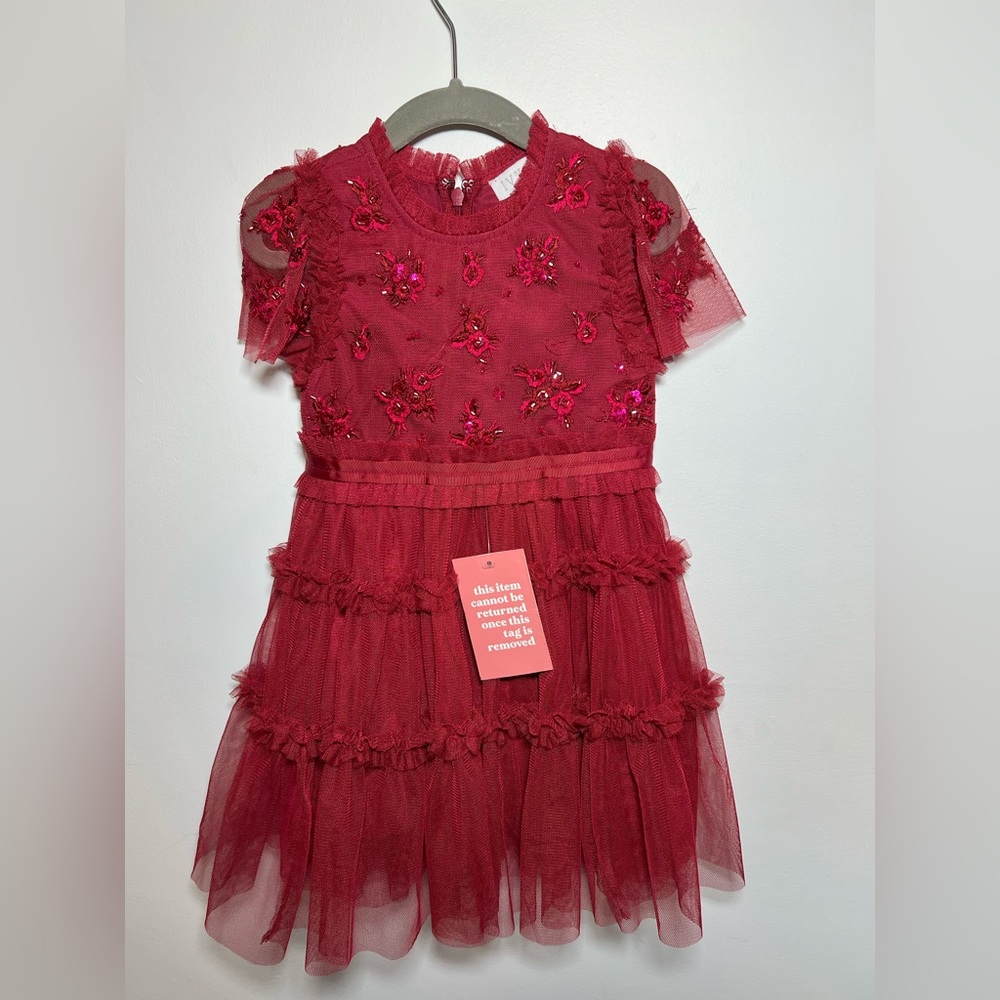 New Ivy City Co Anastasia Red Toddler Dress 12-18 Months